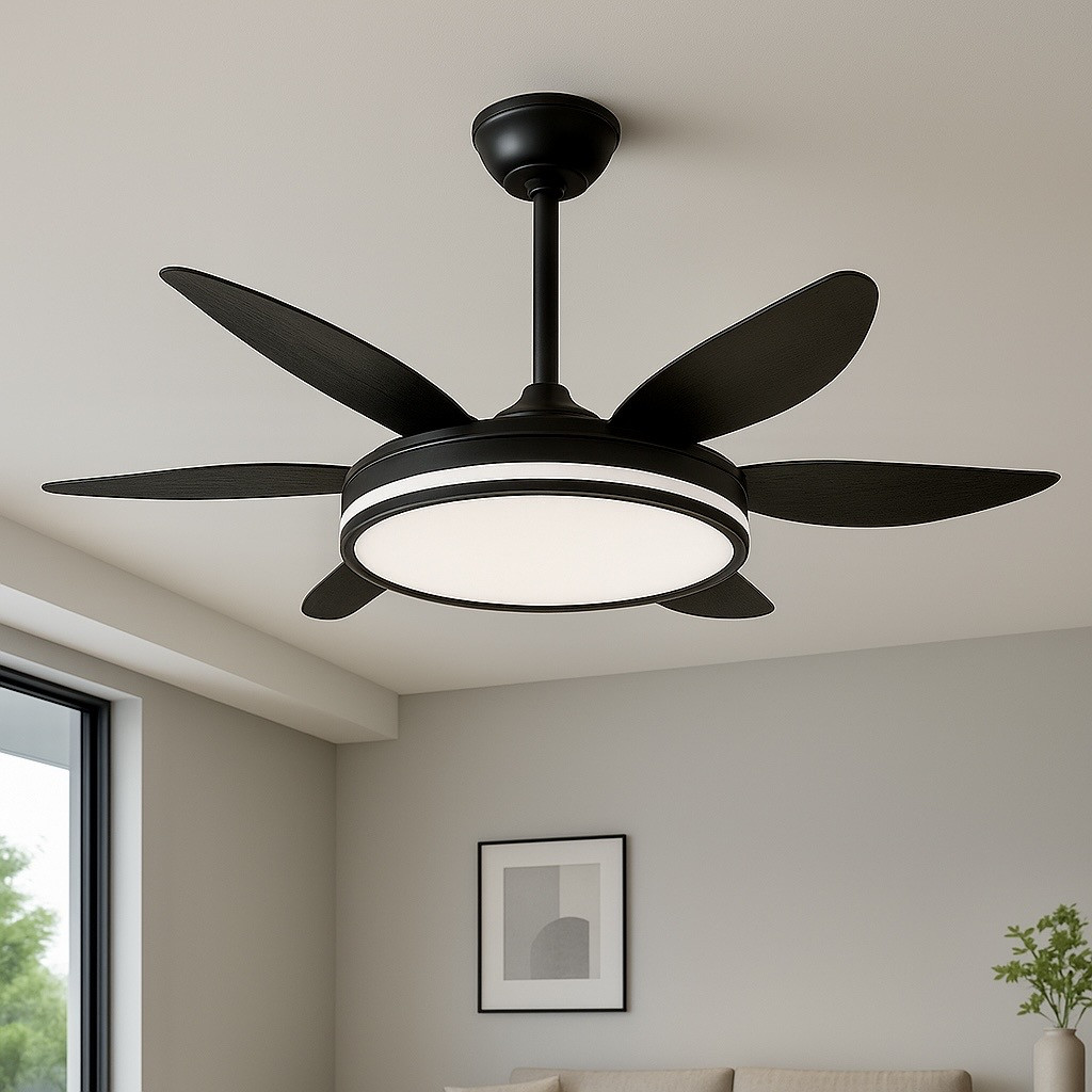 Люстра з вентилятором Ø130 см з пультом LED 80W AeroMax (7947101 (52) BK), фото 1