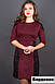 Жіноче плаття з гіпюром-бордове, фото 5