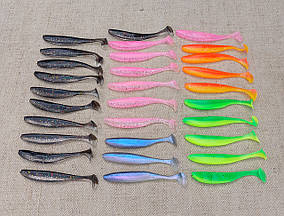 Силіконові рибки для лову хижака, 30шт. 9см.