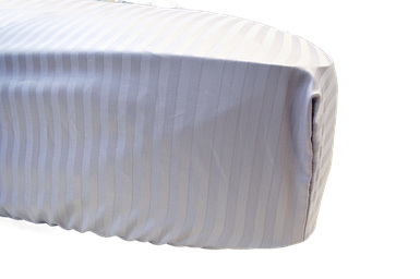 Простирадло на резинці Сатин Страйп Ліловий