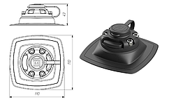 Замок і монтажний майданчик для встановлення на надувний борт FASTen FMP224 110х110мм чорний