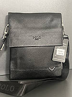 Чоловіча шкіряна вертикальна сумка від фірми Polo оптом/роздріб