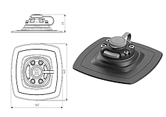 Замок і монтажний ПВХ майданчик FASTen FMP225 140х140мм для установки на надувний ПВХ балон