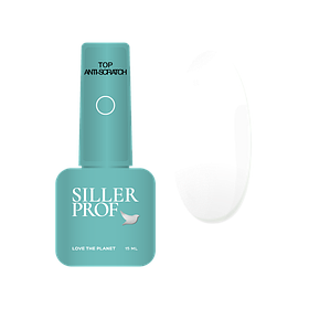 Топ для нігтів без подряпин Siller No Wipe Anti Scratch прозорий, 15 мл