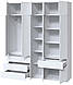 Шафа з антресоллю та полицями 2 метри (212,1 см х 52 см х 240 см) | Майстер Форм Брайт, фото 2