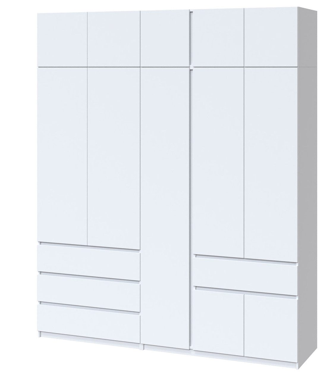 Шафа з антресоллю та полицями 2 метри (212,1 см х 52 см х 240 см) | Майстер Форм Брайт, фото 1