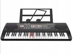 Дитячий синтезатор із мікрофоном 61 клавіша, чорний