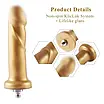 Золотий фаллоїмітатор Hismith 6.8" Golden Silicone Dildo, система KlicLok, фото 3