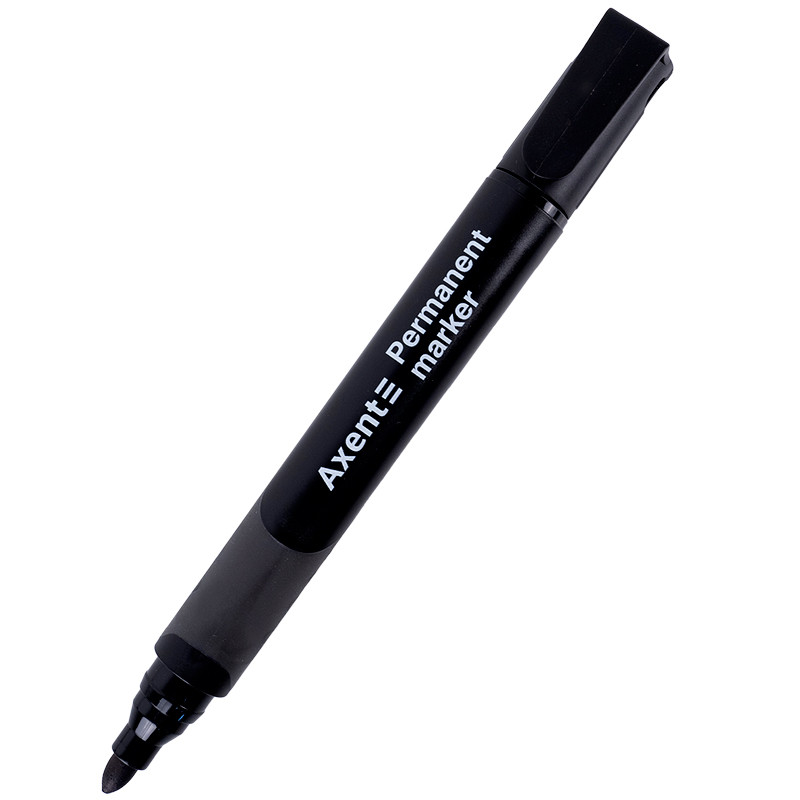 Маркер "Axent"Comfort Grip 2мм, круг. чорний 2542-01-A