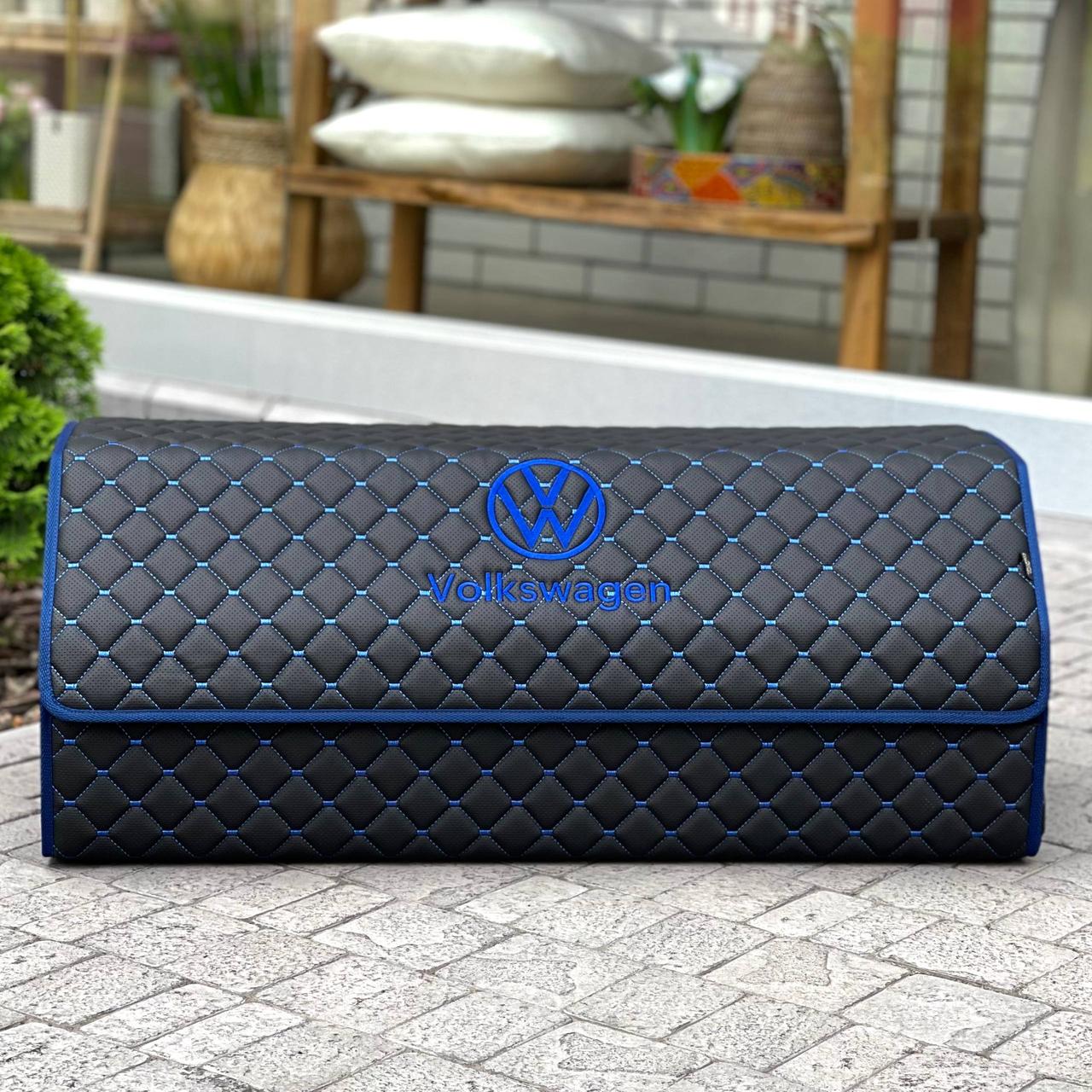 Органайзер у багажник Volkswagen на липучці, сірий, 80 см — автомобільний органайзер в авто, фото 1