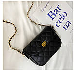 Жіноча сумка 10575 крос-боді на ремінці чорна, фото 3