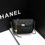 Жіноча сумка 10575 крос-боді на ремінці чорна, фото 2