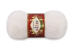 Пряжа Alize Kid Mohair50, Білий No55