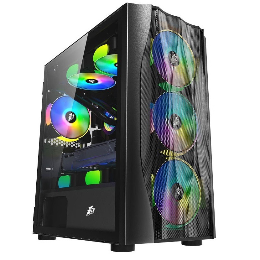 Корпус 1stPlayer X3-M-4F1 Black без БЖ, фото 1
