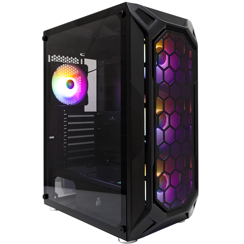 Корпус 1stPlayer X6-BK-4F1 Black без БЖ, фото 1