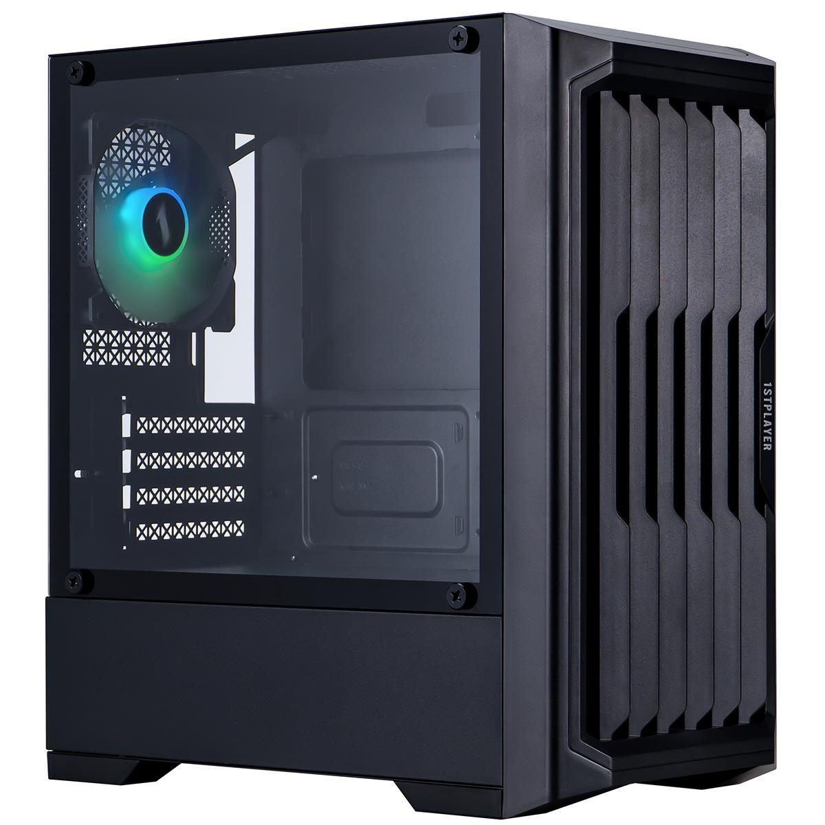 Корпус 1stPlayer H2-BK-4F7 Black без БЖ, фото 1