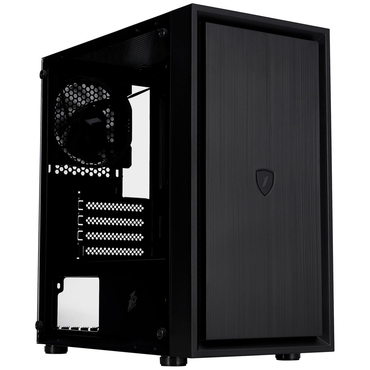Корпус 1stPlayer B5-M-BK-3F Black — компактний Midi-Tower без БЖ із трійкою вентиляторів, фото 1