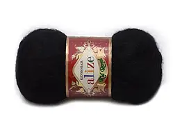 Пряжа Alize Kid Mohair50  Чорний No60