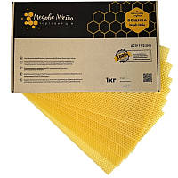 Вощина на рамку Дадан трутнева, "Медове Місто" упаковка 1 кг