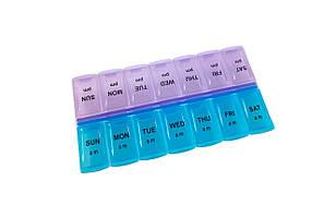 Таблетниця органайзер для таблеток на 14 комірок (ранок і вечір)