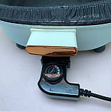 Каструля з антипригарним покриттям від мережі Hoffmans Electronics HM-3030 Електрокаструля з кришкою 6 л Блакитна, фото 5