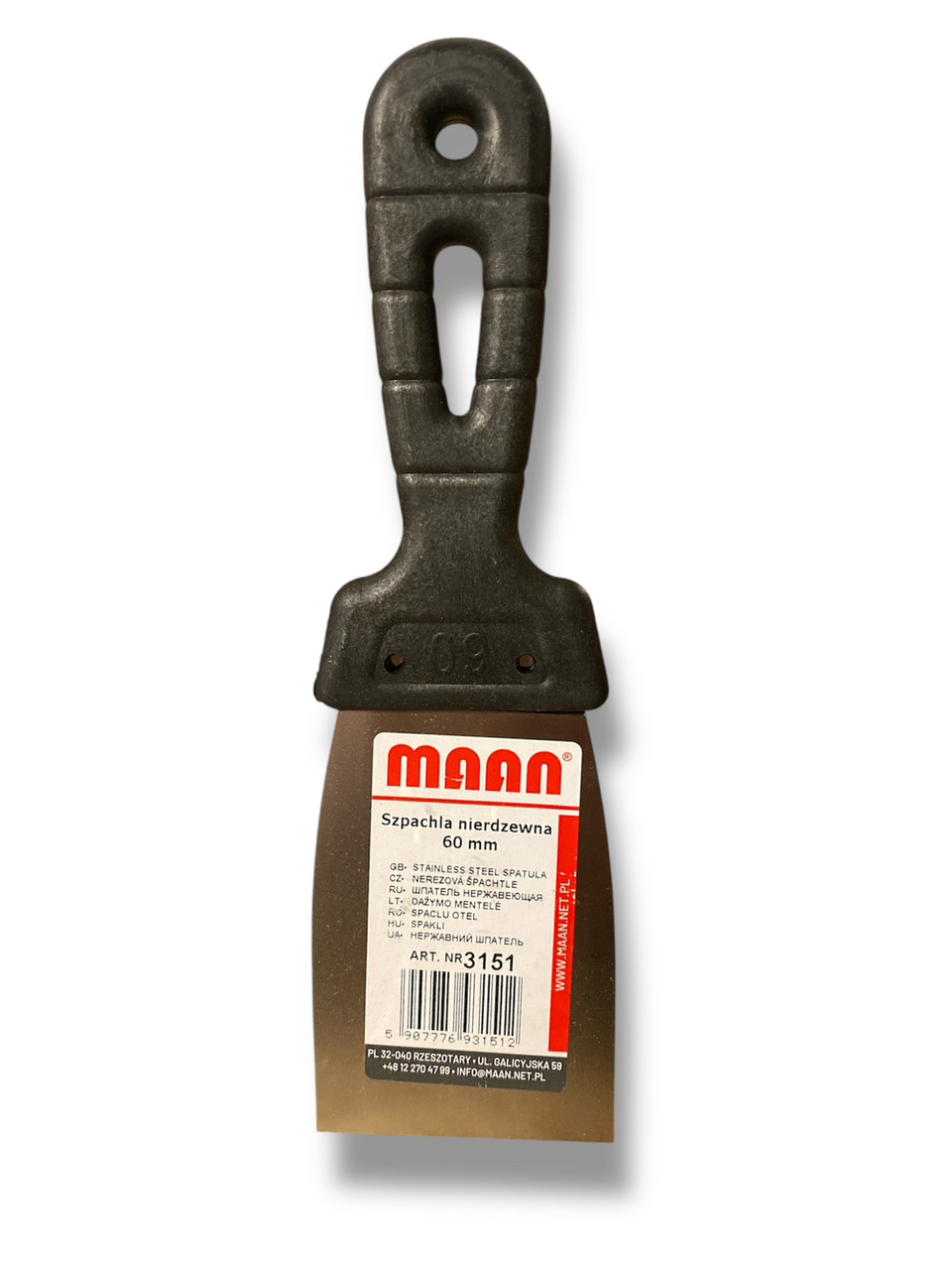 Шпатель із неіржавкої сталі "60" ТМ MAAN
