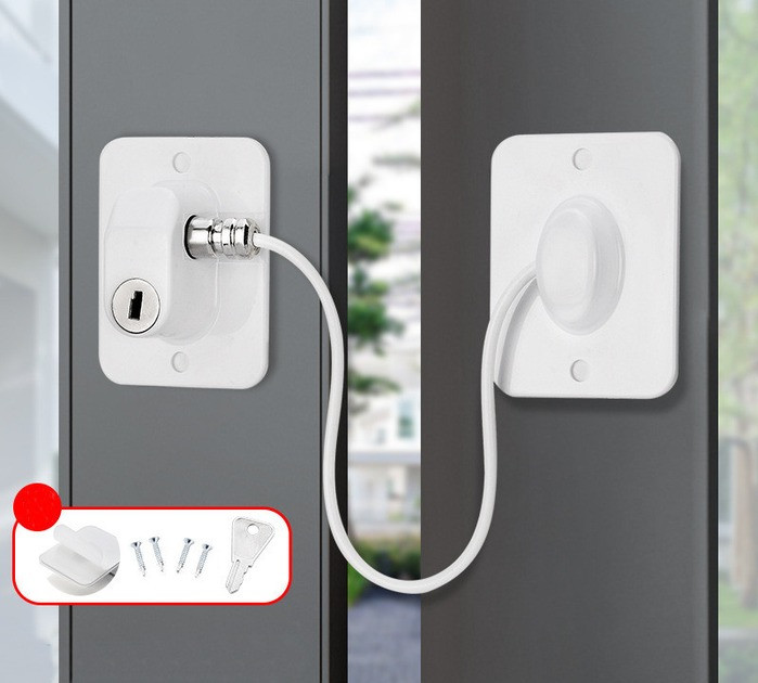 Замок безпеки для вікон і холодильників з обмеженням відкривання для дітей і літніх, фото 1