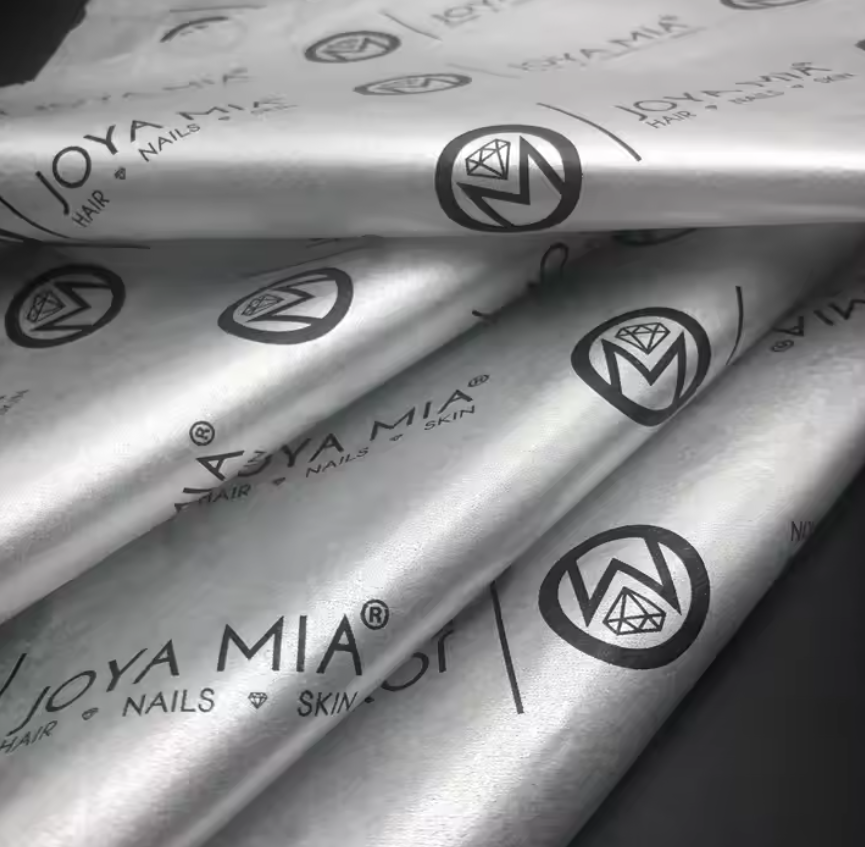 Тіш'ю папір металік (золото/срібло) щільністю 24г 50х70 см з логотипом Брендування під замовлення, фото 1