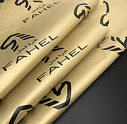 Тіш'ю папір металік (золото/срібло) щільністю 24г 50х70 см з логотипом Брендування під замовлення, фото 2