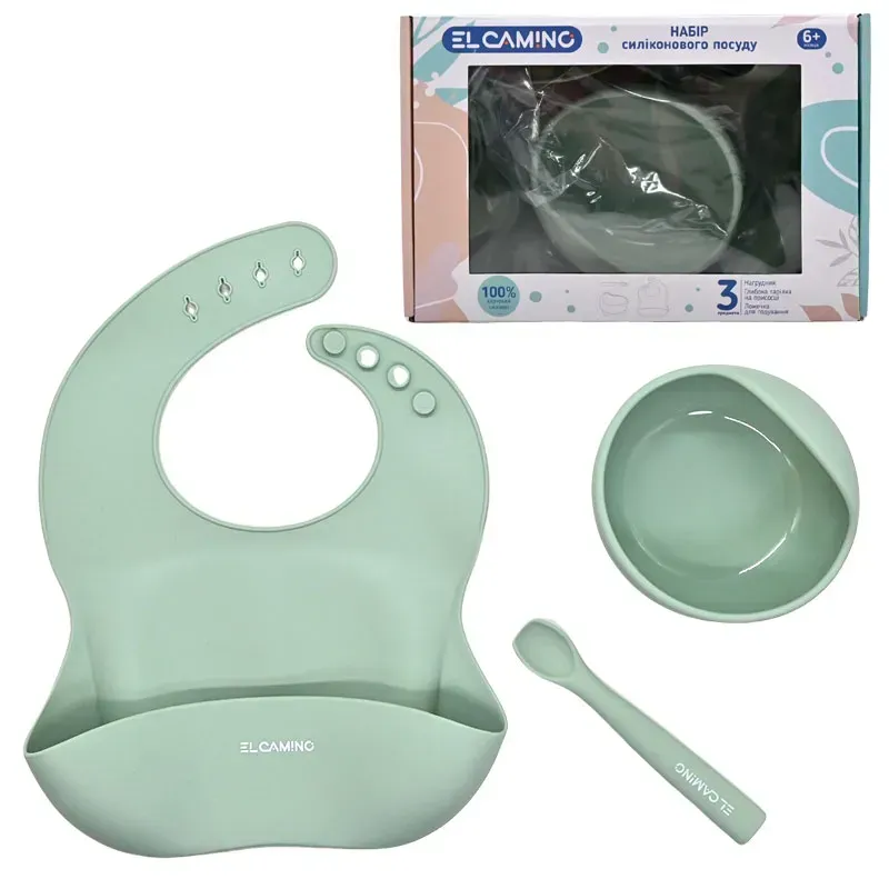 Набір силіконового посуду ME 1173 М'ятний, фото 1