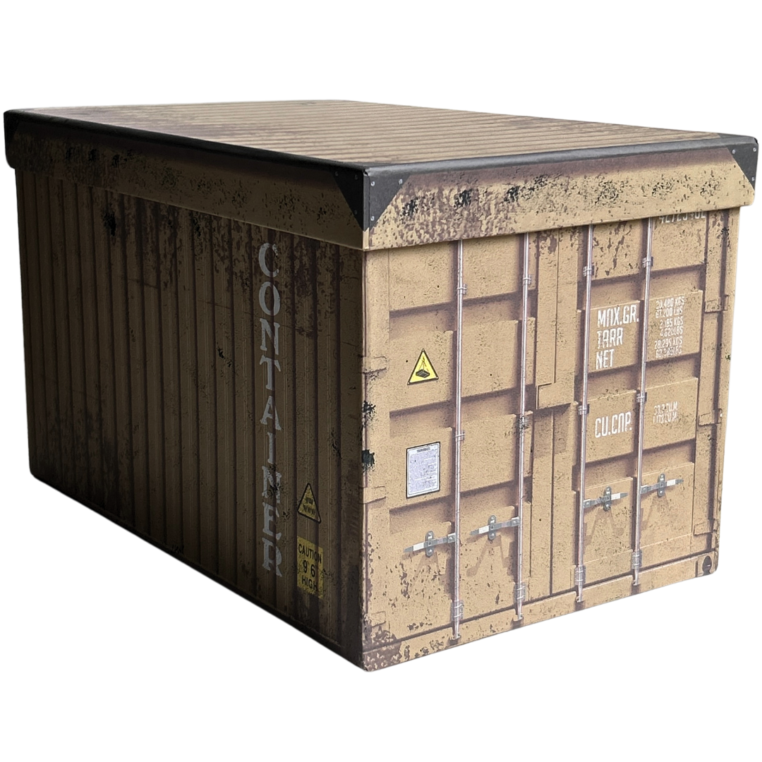 Велика прямокутна коробка Бежевий контейнер 30 x 20 x 19 см