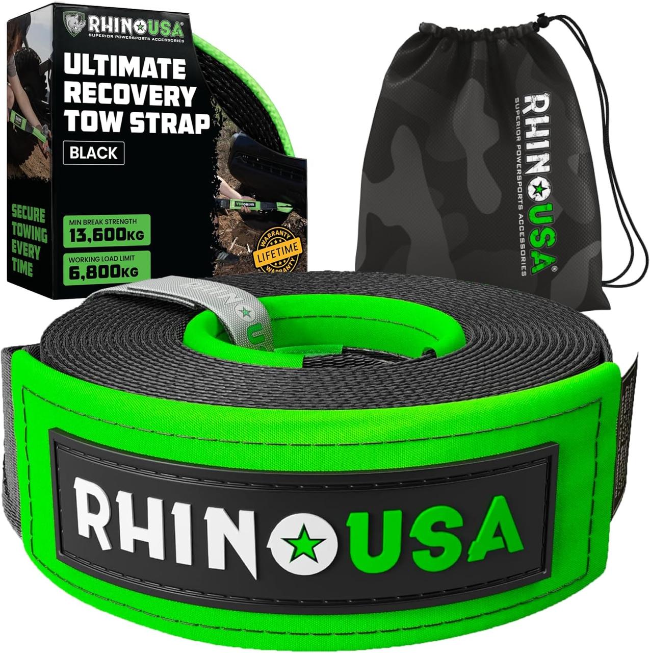 Rhino USA - Ремінь для буксирування 6,1 м, з мінімальною міцністю на розрив 13 600 кг