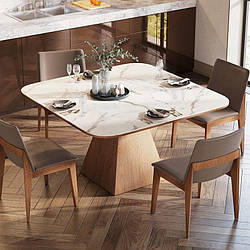 Дерев'яний квадратний обідній стіл. Модель RD-0252