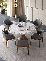 Дерев'яний круглий стіл. Модель RD-5652 120х75 см, з поворотним столом