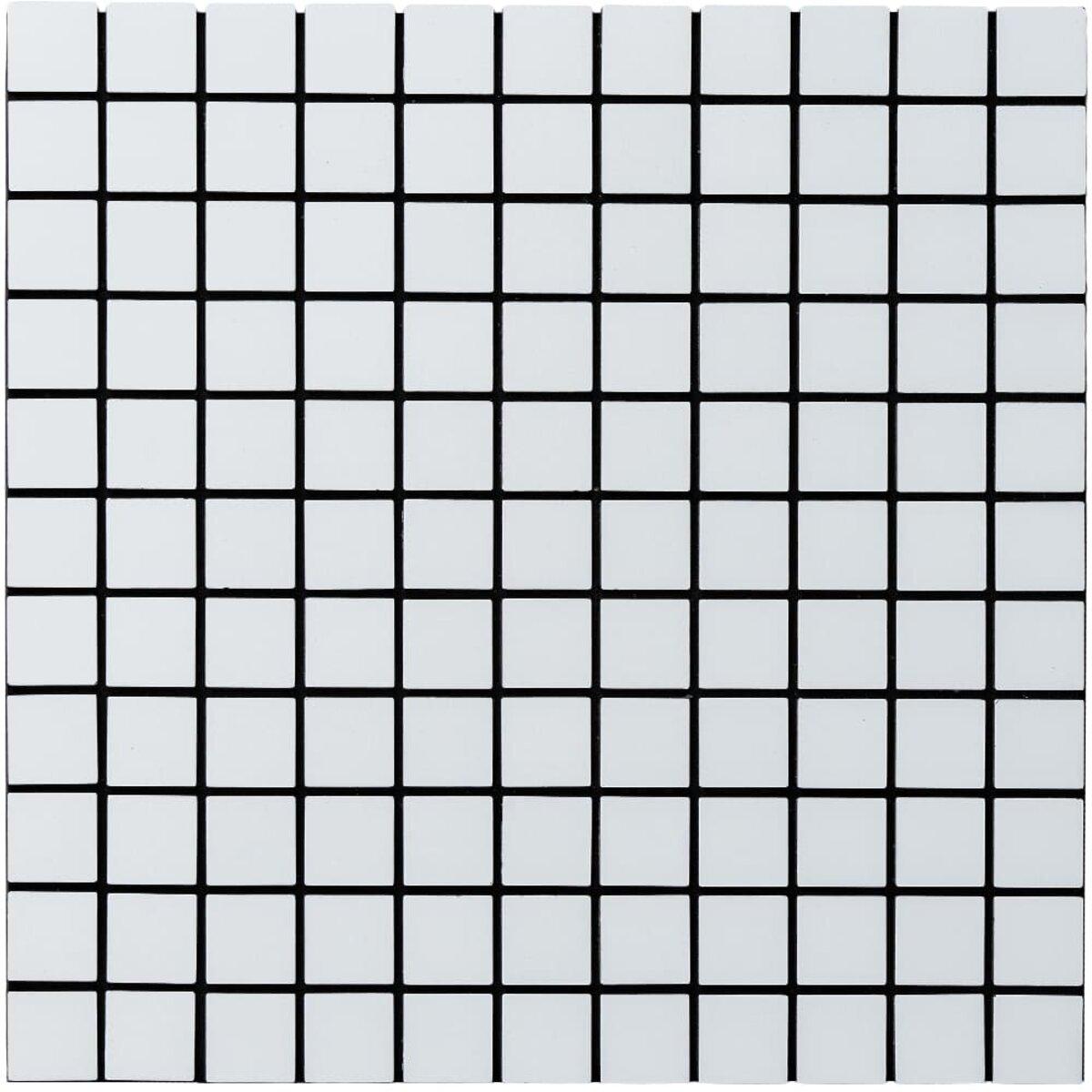 Самоклеюча алюмінієва плитка мозаїка біла 300х300х3мм SW-00001775, фото 1