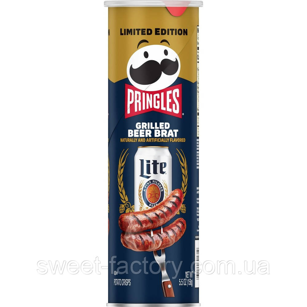 Чіпси Pringles Grilled Beer Brat 158g, фото 1