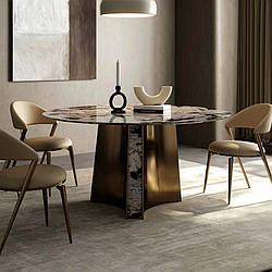 Круглий мармуровий стіл. Модель RD-0249 150*150*75 см 130* 130*75 см