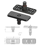 Поворотна платформа FASTen розміром 164×68 мм для ехолотів з діагоналлю монітора 7–9 дюймів.