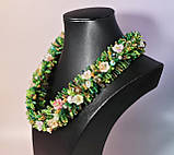 Намисто з бісеру ручної роботи Квітковий рай, фото 5