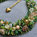 Намисто з бісеру ручної роботи Квітковий рай, фото 8