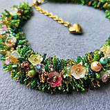 Намисто з бісеру ручної роботи Квітковий рай, фото 9