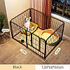 Металевий манеж вольєр для цуценят Springos 120 x 60 x 60 см Чорний, фото 2