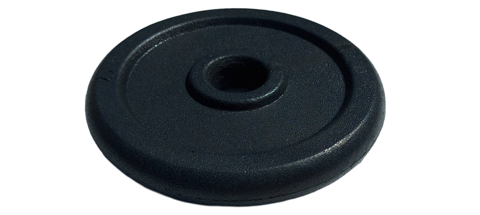 Блін для гантелі металевий диск сталевий для гантелі блін на гантель GoodLift 1 кг діаметр 28 мм чорний, фото 3