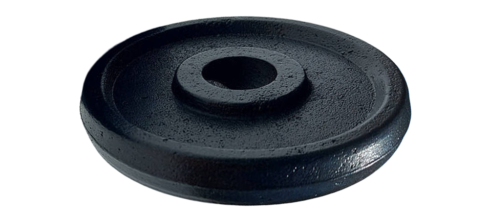 Блін для гантелі металевий диск сталевий для гантелі блін на гантель GoodLift 2 кг діаметр 28 мм чорний, фото 3