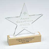 Кубок Зірка (вільха) 209х230х45 мм