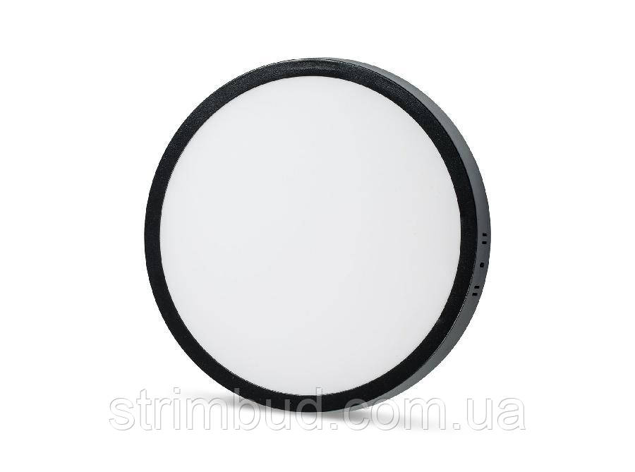 Світильник точковий накладний NOAS YL14-2411-S 24 Вт круг чорний 3200 К, фото 1