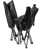 Портативне односпальне складне ліжко-розкладачка 190×68см Чорне, фото 6