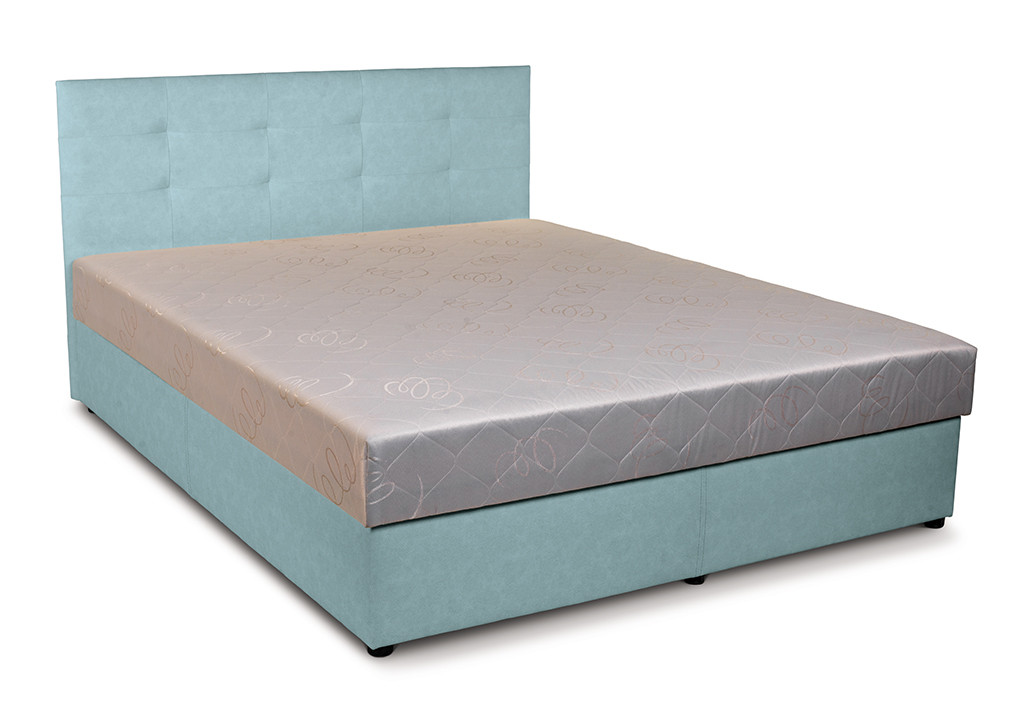 Двоспальне ліжко ЛІЛІЯ з м'яким узголів'ям і матрацом 120