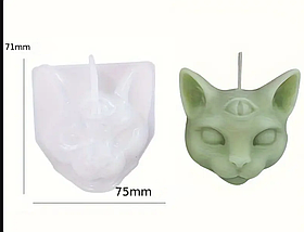 Силіконова форма голова кота