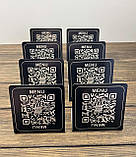Металева табличка чорна з QR-кодом на підставці 2, фото 2